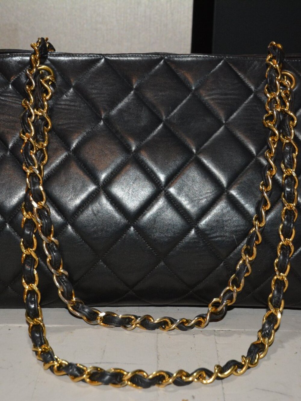 Chanel Vintage Quilted Lambskin Leather Handbag